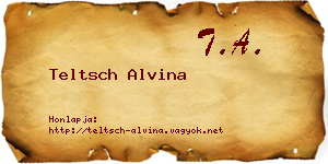 Teltsch Alvina névjegykártya
